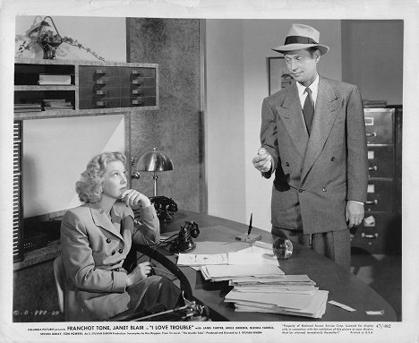 Glenda Farrell, Franchot Tone - I Love Trouble - Cartes de lobby