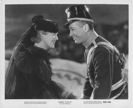 Jeanette MacDonald, Maurice Chevalier - The Merry Widow - Lobby karty