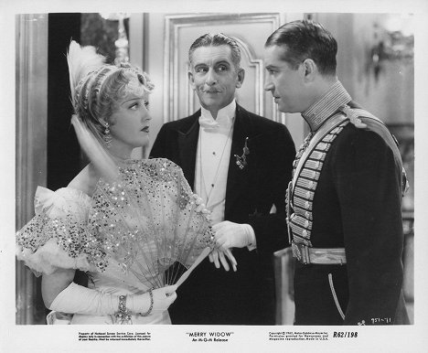 Jeanette MacDonald, Edward Everett Horton, Maurice Chevalier - The Merry Widow - Lobby karty