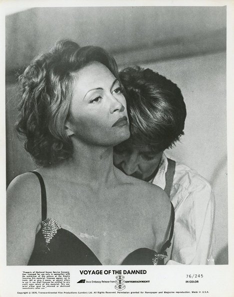 Faye Dunaway, Oskar Werner - Le Voyage des damnés - Cartes de lobby