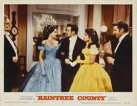 Jarma Lewis, Montgomery Clift, Elizabeth Taylor - Raintree County - Lobbykaarten
