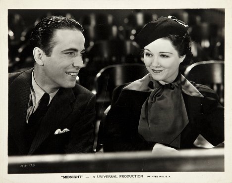 Humphrey Bogart, Sidney Fox - Midnight - Lobby karty