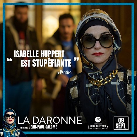 Isabelle Huppert - La Daronne - Cartes de lobby