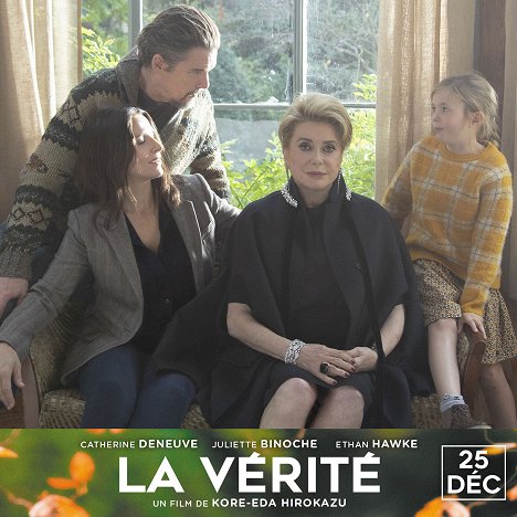 Juliette Binoche, Ethan Hawke, Catherine Deneuve - La Vérité – Leben und lügen lassen - Lobbykarten