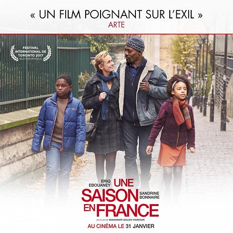 Sandrine Bonnaire, Eriq Ebouaney - Une saison en France - Cartões lobby