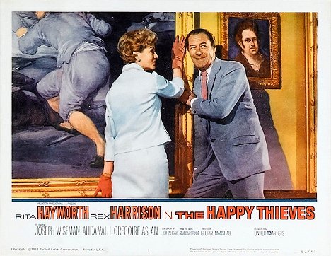 Rita Hayworth, Rex Harrison - The Happy Thieves - Lobbykarten