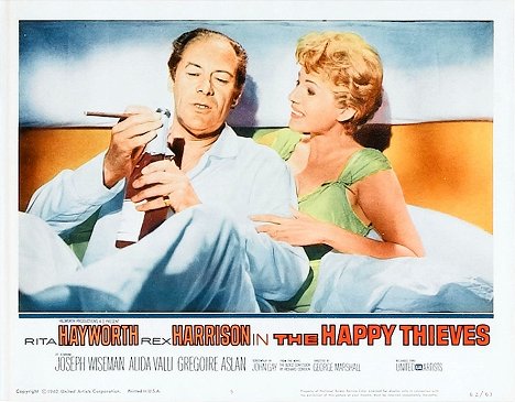 Rex Harrison, Rita Hayworth - The Happy Thieves - Lobbykarten