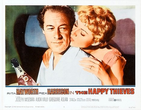 Rex Harrison, Rita Hayworth - The Happy Thieves - Lobby Cards