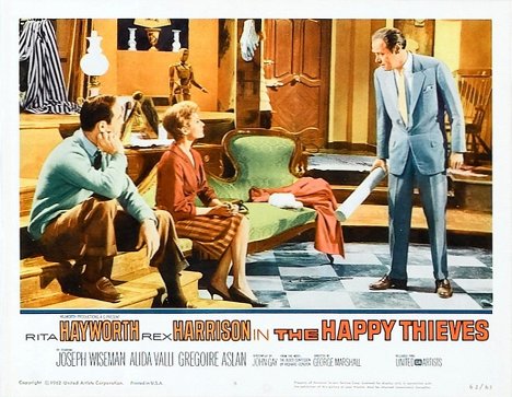 Joseph Wiseman, Rita Hayworth, Rex Harrison - The Happy Thieves - Fotosky