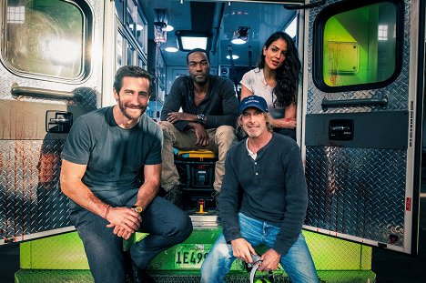Jake Gyllenhaal, Yahya Abdul-Mateen II, Michael Bay, Eiza González - Ambulance - Kuvat kuvauksista