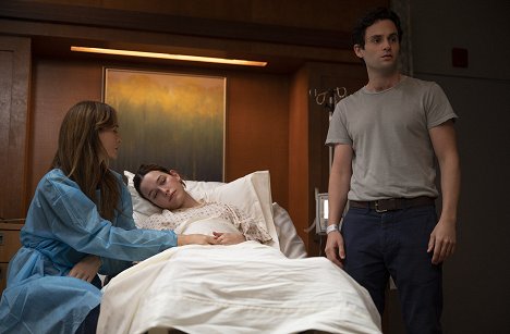 Saffron Burrows, Victoria Pedretti, Penn Badgley