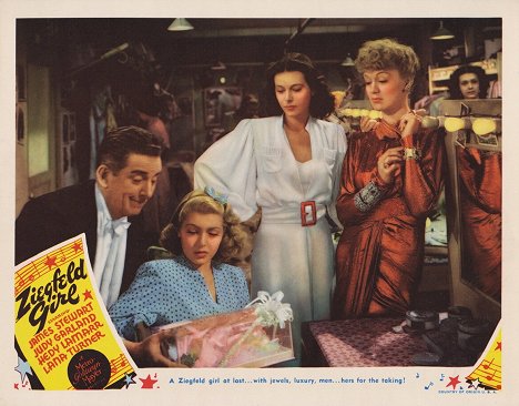 Edward Everett Horton, Lana Turner, Hedy Lamarr, Eve Arden - Ziegfeld Girl - Lobby karty