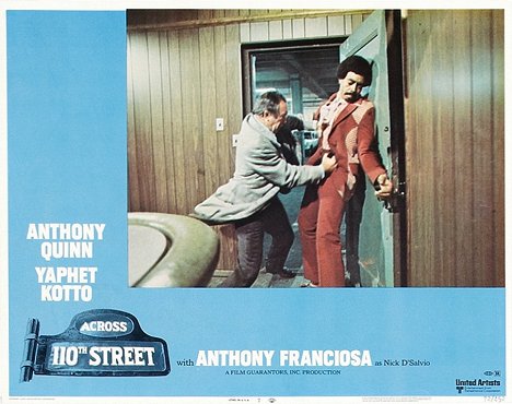 Anthony Quinn, Gilbert Lewis - Across 110th Street - Lobby karty