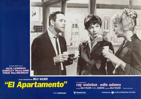 Jack Lemmon, Shirley MacLaine, Edie Adams - The Apartment - Lobby Cards