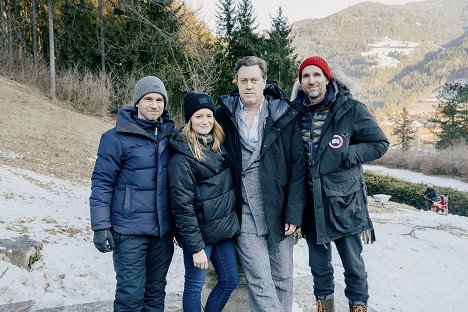 Philipp Stennert, Julia Jentsch, Nicholas Ofczarek, Cyrill Boss - Der Pass - Season 2 - Dreharbeiten