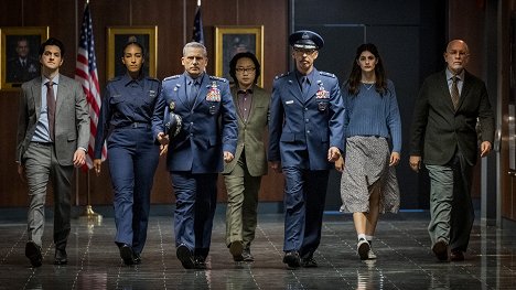 Ben Schwartz, Tawny Newsome, Steve Carell, Jimmy O. Yang, Don Lake, Diana Silvers, John Malkovich - Space Force - The Inquiry - Photos