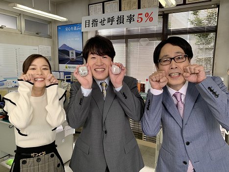 Kyoko Yoshine, Kanro Morita, Bokuzō Masana - Šinhannin Flag - Season 1 - Dreharbeiten