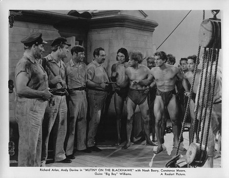 Harry Cording, Guinn 'Big Boy' Williams, Richard Arlen, Noah Beery, Mala - Mutiny on the Blackhawk - Lobbykaarten