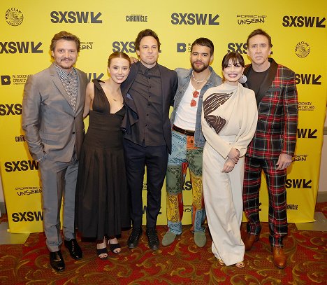 Premiere of "The Unbearable Weight of Massive Talent" during the 2022 SXSW Conference and Festivals at The Paramount Theatre on March 12, 2022 in Austin, Texas - Pedro Pascal, Lily Mo Sheen, Tom Gormican, Alessandra Mastronardi, Nicolas Cage - O Peso Insuportável de Um Enorme Talento - De eventos