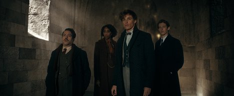 Dan Fogler, Jessica Williams, Eddie Redmayne, Callum Turner - Animales fantásticos. Los secretos de Dumbledore - De la película