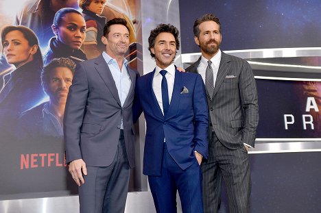 The Adam Project World Premiere at Alice Tully Hall on February 28, 2022 in New York City - Hugh Jackman, Shawn Levy, Ryan Reynolds - The Adam Project - Tapahtumista