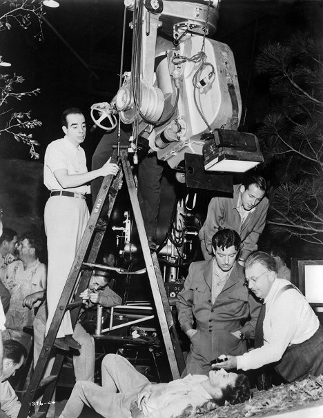 Vincente Minnelli, Robert Taylor, Katharine Hepburn, Karl Freund - Undercurrent - Forgatási fotók