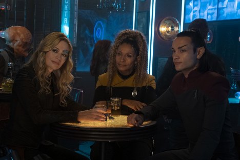 Jeri Ryan, Michelle Hurd, Evan Evagora - Star Trek: Picard - Abschied - Filmfotos