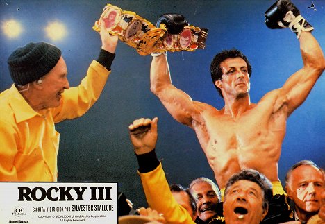 Burgess Meredith, Sylvester Stallone - Rocky III - Cartes de lobby