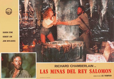 Sharon Stone, Richard Chamberlain - Allan Quatermain et les mines du roi Salomon - Cartes de lobby