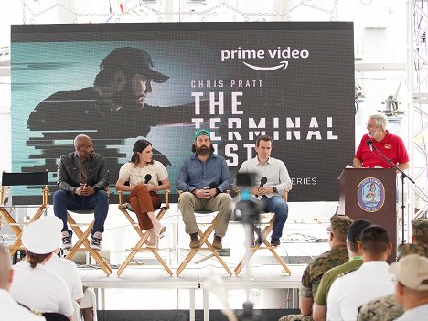 The Cast of Prime Video's "The Terminal List" attend LA Fleet Week at The Port of Los Angeles on May 27, 2022 in San Pedro, California - LaMonica Garrett, Tyner Rushing, Kenny Sheard