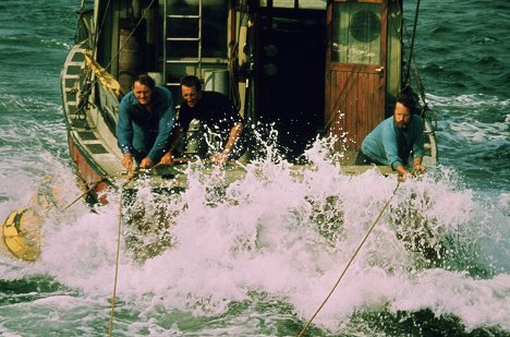 Robert Shaw, Roy Scheider, Richard Dreyfuss - Der weiße Hai - Filmfotos