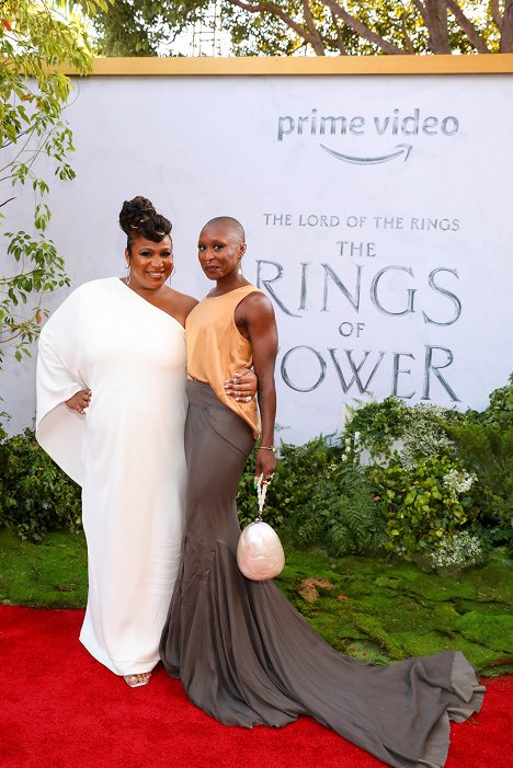"The Lord Of The Rings: The Rings Of Power" Los Angeles Red Carpet Premiere & Screening on August 15, 2022 in Los Angeles, California - Sophia Nomvete, Cynthia Erivo - The Lord of the Rings: The Rings of Power - Season 1 - Events