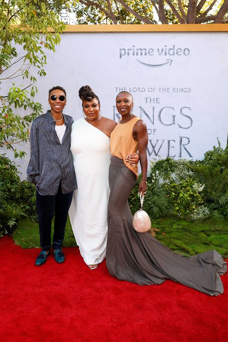 "The Lord Of The Rings: The Rings Of Power" Los Angeles Red Carpet Premiere & Screening on August 15, 2022 in Los Angeles, California - Lena Waithe, Sophia Nomvete, Cynthia Erivo - The Lord of the Rings: The Rings of Power - Season 1 - Events