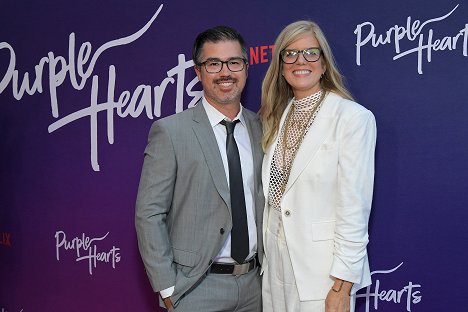 Netflix Purple Hearts special screening at The Bay Theater on July 22, 2022 in Pacific Palisades, California - Matt Sakatani Roe, Elizabeth Allen Rosenbaum
