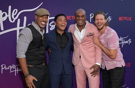 Netflix Purple Hearts special screening at The Bay Theater on July 22, 2022 in Pacific Palisades, California - Asante Jones, Chosen Jacobs, Scott Deckert - Purple Hearts - Events