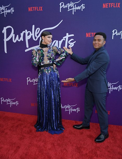 Netflix Purple Hearts special screening at The Bay Theater on July 22, 2022 in Pacific Palisades, California - Sofia Carson, Chosen Jacobs - Purpurowe serca - Z imprez