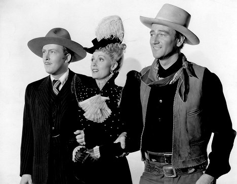 Albert Dekker, Martha Scott, John Wayne - Die Hölle von Oklahoma - Werbefoto