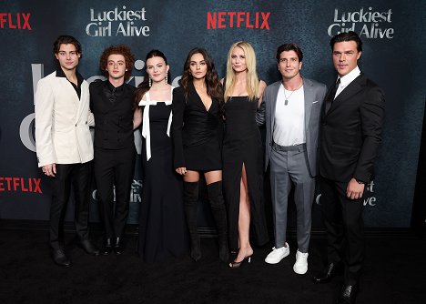 Luckiest Girl Alive NYC Premiere at Paris Theater on September 29, 2022 in New York City - Carson MacCormac, Thomas Barbusca, Chiara Aurelia, Mila Kunis, Justine Lupe, Alex Barone, Finn Wittrock - Luckiest Girl Alive - Events