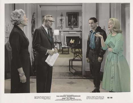 Kathryn Givney, Raymond Bailey, Paul Newman, Joanne Woodward - Du haut de la terrasse - Cartes de lobby
