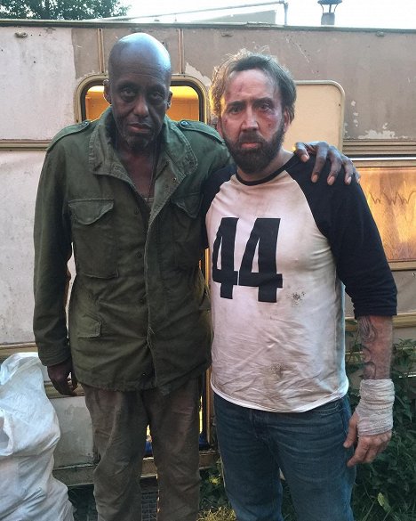 Bill Duke, Nicolas Cage - Mandy - Del rodaje