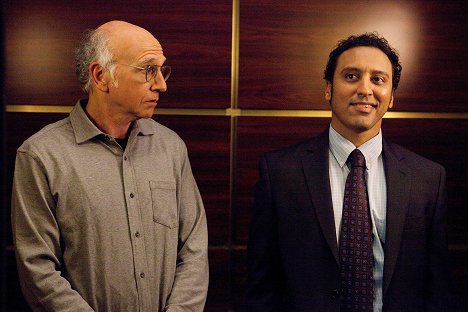 Larry David, Aasif Mandvi - Curb Your Enthusiasm - Larry vs. Michael J. Fox - Photos