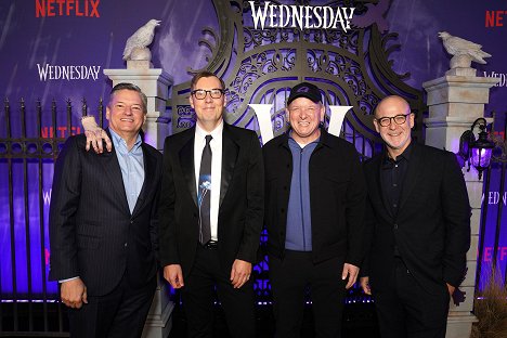 World premiere of Netflix's "Wednesday" on November 16, 2022 at Hollywood Legion Theatre in Los Angeles, California - Ted Sarandos, Miles Millar, Alfred Gough, Peter Friedlander - Wednesday - Z imprez