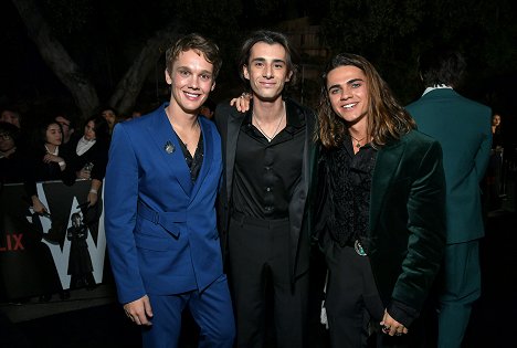 World premiere of Netflix's "Wednesday" on November 16, 2022 at Hollywood Legion Theatre in Los Angeles, California - Hunter Doohan, Georgie Farmer, Oliver Watson - Wednesday - Events
