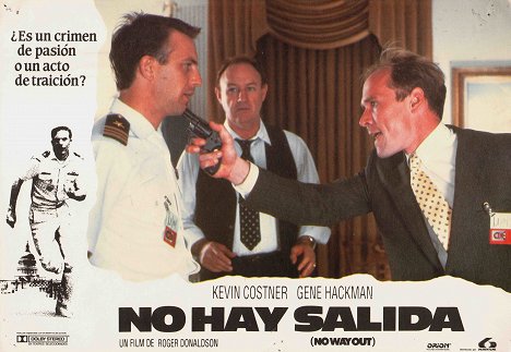 Kevin Costner, Gene Hackman, Will Patton - No Way Out - Es gibt kein Zurück - Lobbykarten