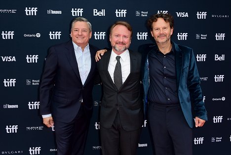 "Glass Onion" world premiere at the Toronto International Film Festival at Princess of Wales Theatre on September 10, 2022 in Toronto, Ontario - Ted Sarandos, Rian Johnson, Ram Bergman - Glass Onion: A Knives Out Mystery - Events