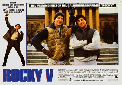 Tommy Morrison, Sylvester Stallone - Rocky V - Cartes de lobby