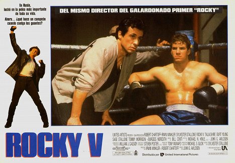 Sylvester Stallone, Tommy Morrison - Rocky V - Cartes de lobby