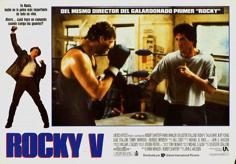 Tommy Morrison, Sylvester Stallone - Rocky V - Lobby karty