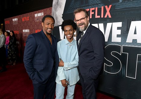 Netflix's "We Have A Ghost" Premiere on February 22, 2023 in Los Angeles, California - Anthony Mackie, Jahi Di'Allo Winston, David Harbour - We Have a Ghost - Événements