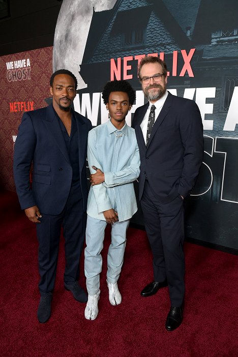 Netflix's "We Have A Ghost" Premiere on February 22, 2023 in Los Angeles, California - Anthony Mackie, Jahi Di'Allo Winston, David Harbour - Máme tu ducha - Z akcí
